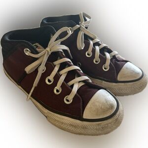 Converse Kids Maroon and Black Sneakers